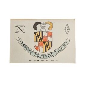 Vintage 1959 W3IPO Riverdale, Maryland USA Ham‎ Amateur Radio QSL Cards Postcard